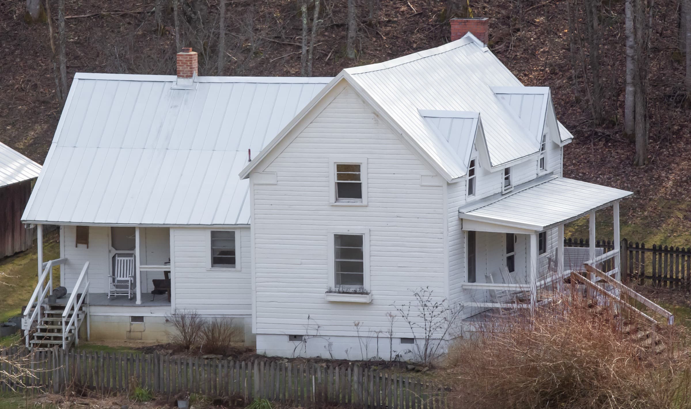 The historic Dave Miller Homestead where the Chestnut Ridge Trail begins at Roan Mountain State Park
