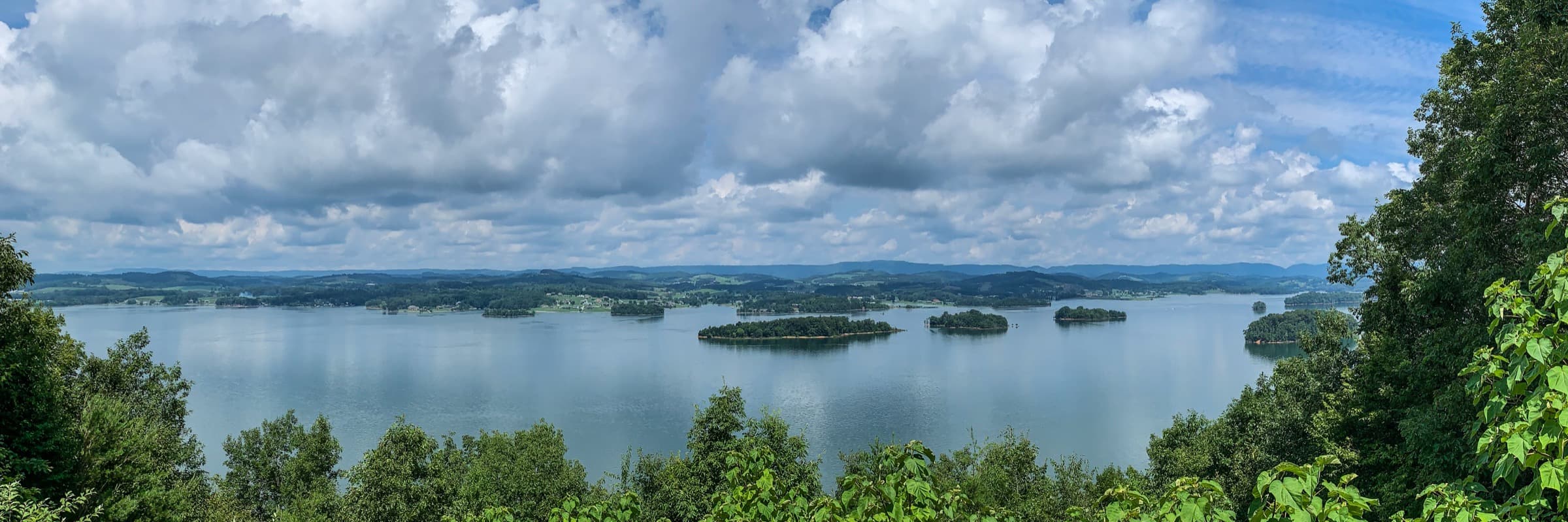 Cherokee Lake and Clinch Mountain seen from the Point Lookout overlook at Panther Creek State Park